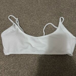 white bikini top